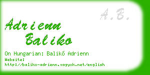 adrienn baliko business card